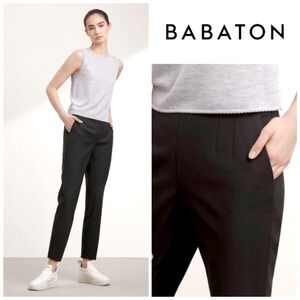 Aritzia Babaton Ralph Pant in Black Pants Trousers Split Hem Side Zip Size 8